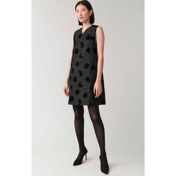 COS Dresses & Skirts - COS Black Textured Pattern Mini Dress
